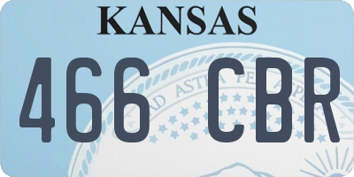 KS license plate 466CBR