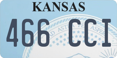 KS license plate 466CCI