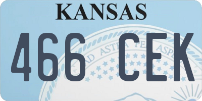 KS license plate 466CEK
