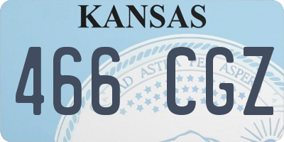 KS license plate 466CGZ