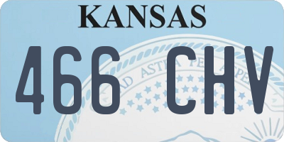 KS license plate 466CHV