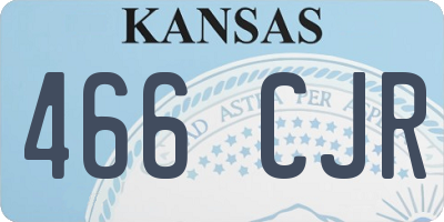 KS license plate 466CJR