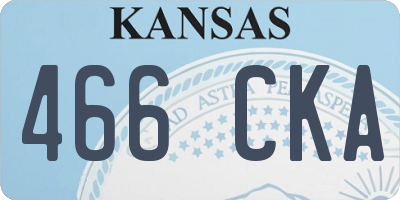 KS license plate 466CKA