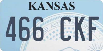 KS license plate 466CKF