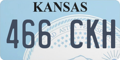 KS license plate 466CKH