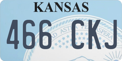 KS license plate 466CKJ