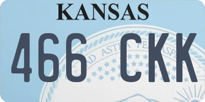 KS license plate 466CKK