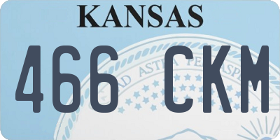 KS license plate 466CKM