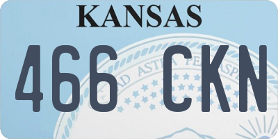 KS license plate 466CKN