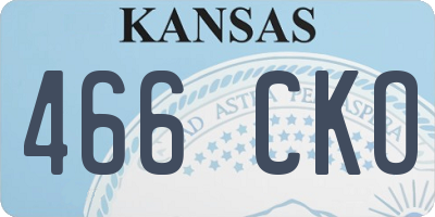 KS license plate 466CKO