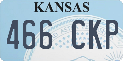 KS license plate 466CKP