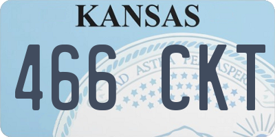 KS license plate 466CKT