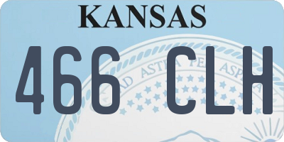 KS license plate 466CLH