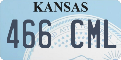 KS license plate 466CML