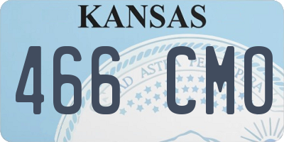 KS license plate 466CMO