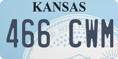KS license plate 466CWM