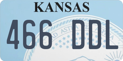 KS license plate 466DDL