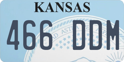 KS license plate 466DDM