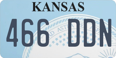 KS license plate 466DDN