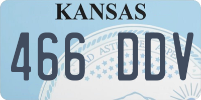 KS license plate 466DDV