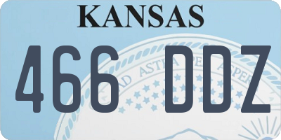 KS license plate 466DDZ