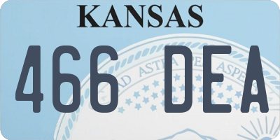KS license plate 466DEA