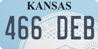 KS license plate 466DEB