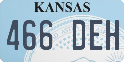 KS license plate 466DEH