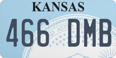 KS license plate 466DMB
