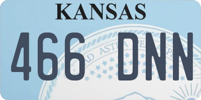 KS license plate 466DNN