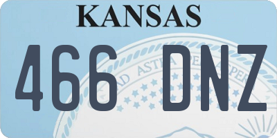 KS license plate 466DNZ