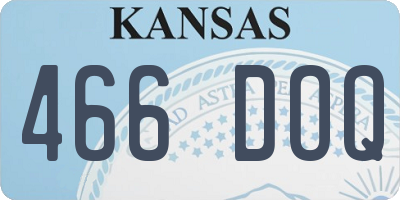 KS license plate 466DOQ