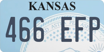 KS license plate 466EFP