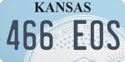 KS license plate 466EOS