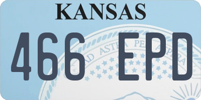 KS license plate 466EPD