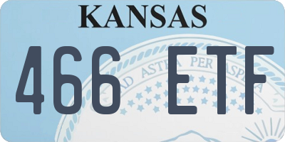 KS license plate 466ETF