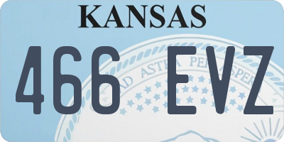 KS license plate 466EVZ