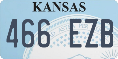 KS license plate 466EZB