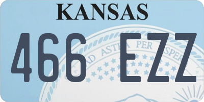 KS license plate 466EZZ