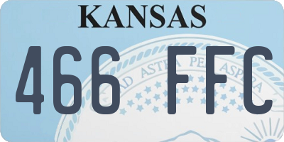 KS license plate 466FFC