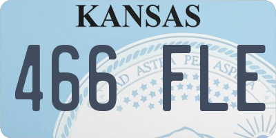 KS license plate 466FLE