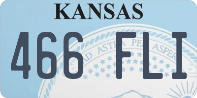 KS license plate 466FLI