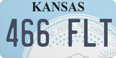KS license plate 466FLT