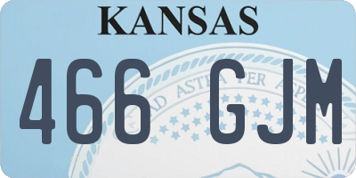 KS license plate 466GJM