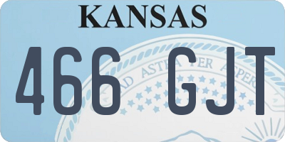 KS license plate 466GJT