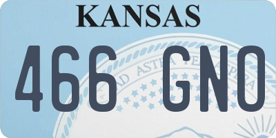 KS license plate 466GNO