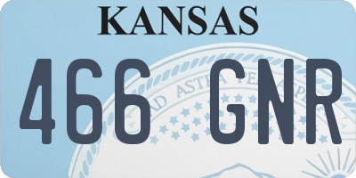KS license plate 466GNR