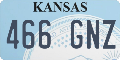 KS license plate 466GNZ