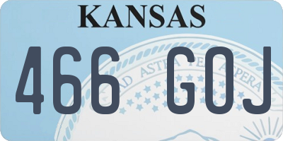 KS license plate 466GOJ