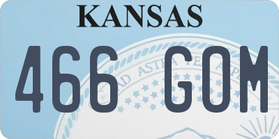 KS license plate 466GOM